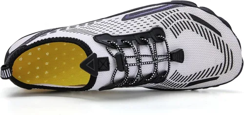 Vista 2 de Whatseaso Zapatos acuáticos para mujeres y hombres, de secado rápido, zapatos descalzos para buceo, natación, surf, aqua, caminar, playa, yoga