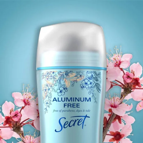 Vista 3 de Secret Desodorante sin aluminio para mujer, flor de cerezo, 2.4 onzas