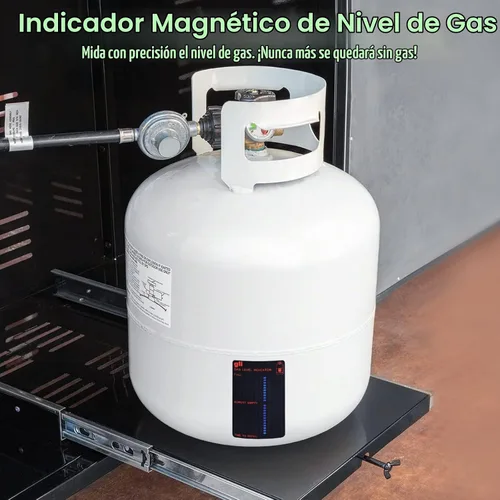 Vista 2 de Homaisson Indicador magnético de nivel de gas de 4 piezas, medidor de tanque de propano reutilizable para cocinas caseras, barbacoas al aire libre