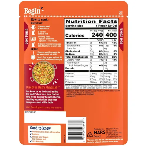 Vista 2 de BEN'S ORIGINAL Ready Rice - Arroz basmati integral, fácil cena lateral, bolsa de 8.5 onzas (paquete de 12)