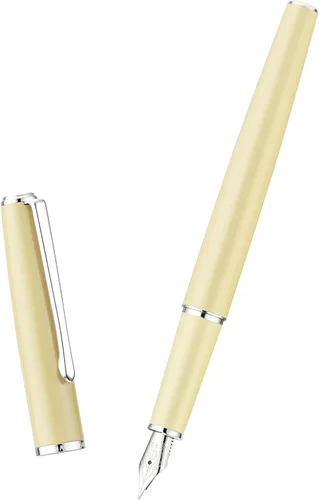 Vista 19 de Hongdian 920 - Pluma estilográfica de metal negro, chapado en oro rosa, pluma de escritura suave, pluma clásica con convertidor de tinta