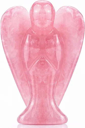 Vista 16 de YATOJUZI Estatua de ángel de obsidiana negra de 5 cm decorativa con cristales curativos de Reiki, piedra natural pulida tallada a mano, figuritas