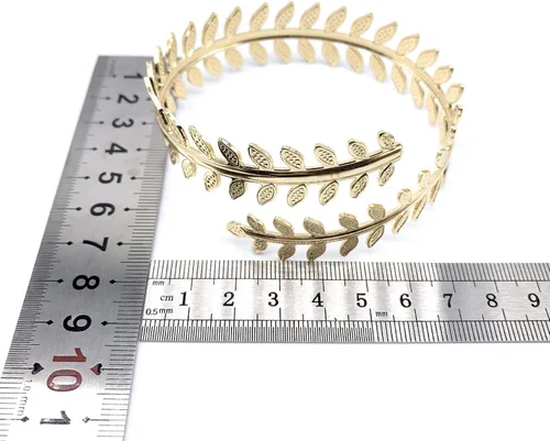 Vista 5 de Brazalete de oro para mujer, chapado en oro de 14 quilates, pulsera gruesa de moda para mujer, pulsera de oro rosa para adolescentes, pulsera