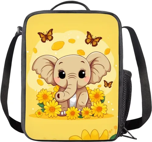 Vista 20 de INSTANTARTS Axolotl - Bolsa de almuerzo para niños, reutilizable, aislada, térmica, bolsa de almuerzo, bolsa de comida para niñas