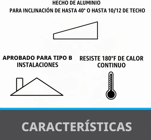 Vista 5 de Oatey 12933 Aluminio 2" Diámetro de tubería 9" x 12.5" Base No-Calk Roof Flashing