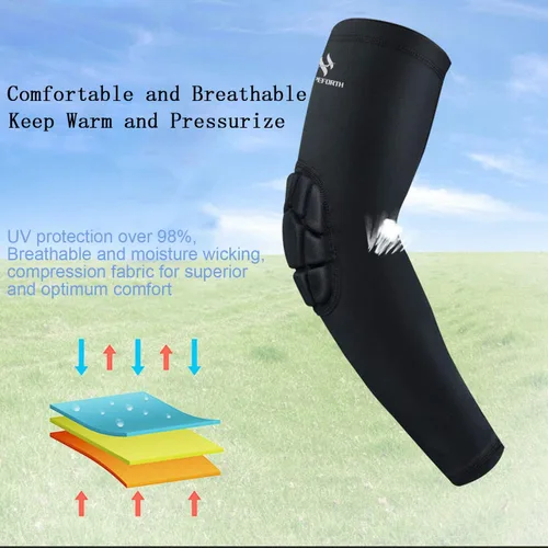 Vista 6 de 2 piezas acolchadas coderas de compresión para brazo de apoyo protector