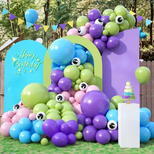 Vista 9 de Decoración del día del padre, arco de globos azul marino para el día del padre, kit de guirnalda de globos azules y dorados con corbata para barba