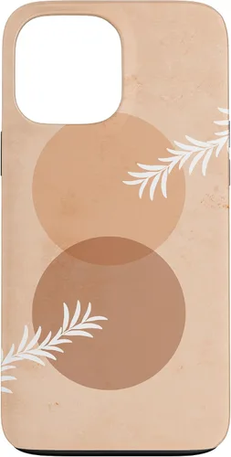 Vista 23 de iPhone 16 Moon Phases Plant Boho Beige Terracotta Bohemian Aesthetic Case