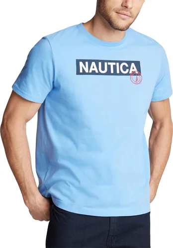 Vista 13 de Nautica - Camiseta de manga corta para hombre, 100% algodón, serie náutica con estampa gráfica Rojo náutico
