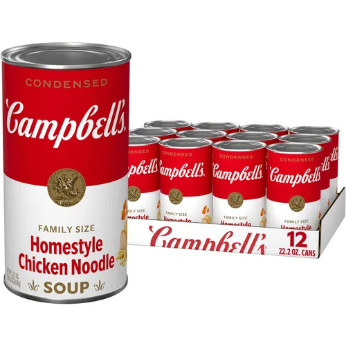 Vista 9 de Campbell's - Sopa condensada de fideos con pollo tamaño familiar, lata de 22.4 onzas