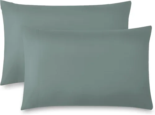 Vista 19 de Southshore Fine Linens® - Vilano® Springs - Par de fundas de almohada plisadas, color negro, estándar (Queen)