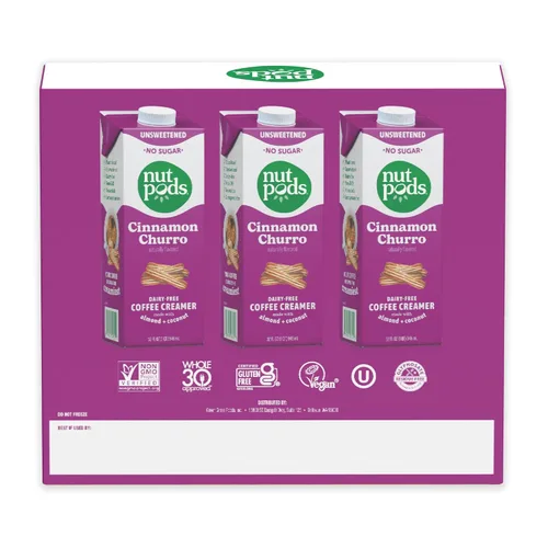 Vista 4 de nutpods Crema de café sin lácteos de canela sin azúcar - 32 oz paquete de 3