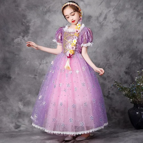 Vista 9 de Kidswant Toddler Baby Girls Luxury Princess Party Halloween Cosplay Costume Dress Up with Accessorries
