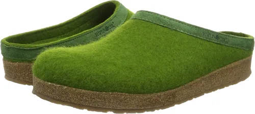Vista 7 de Haflinger Slip-On Clog - Lana de fieltro de color verde hierba