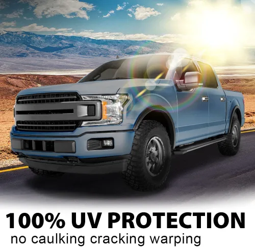Vista 3 de CHEDA Guardabarros compatibles con Ford F150 2018-2020, color negro, estilo de fábrica, texturizado, pintables, 4