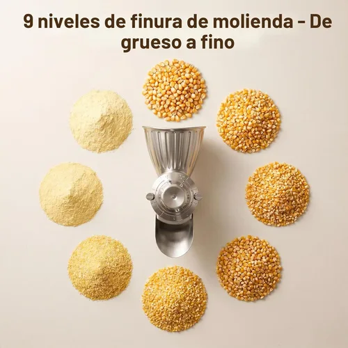 Vista 3 de GVODE Accesorio para molino de granos para batidora de pie KitchenAid, molino de harina de 9 niveles de molienda para KitchenAid, apto para moler