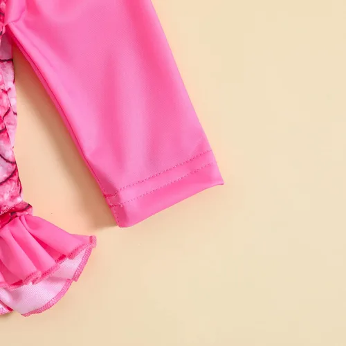 Vista 37 de Traje de baño de una pieza con cremallera de manga larga para bebé niña con gorro