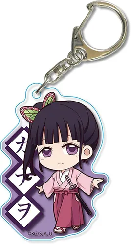 Vista 7 de Anime Demon Slayer Kimetsu No Yaiba Llaveros Llavero de dos caras Cosplay acrílico colgante llavero