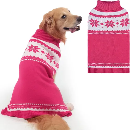 Vista 18 de Suéter Mihachi para perro - Ropa de abrigo de invierno con tiras coloridas para clima frío