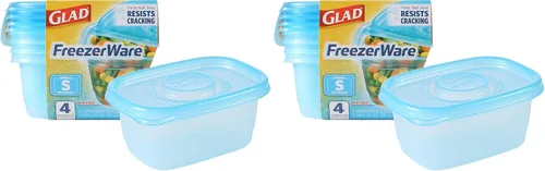 Vista 11 de Glad Gladware - Recipientes de almacenamiento de alimentos para congelar, rectángulo grande con capacidad para 64 onzas de alimentos, juego de 2