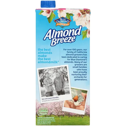 Vista 5 de Almond Breeze Leche de almendras sin lácteos sin azúcar original cajas de 32 onzas, 6