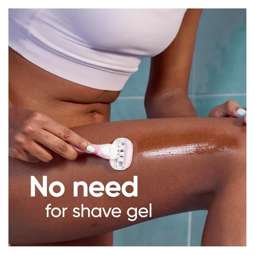 Vista 6 de Gillette Venus ComfortGlide - Maquinilla de afeitar para mujer, barras de gel perfumadas de té blanco, incluye 1 mango de afeitar reutilizable + 2