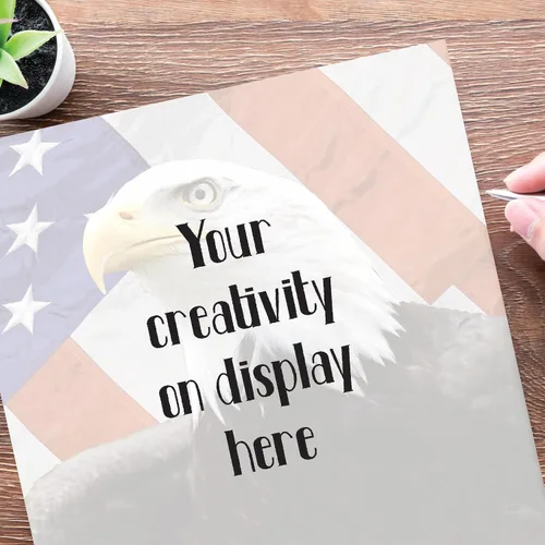 Vista 5 de American Eagle - Papel para impresora láser e inyección de tinta con membrete, paquete de 100