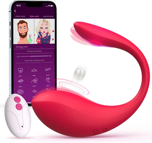 Vista 8 de Vibrador portátil con APP y control remoto, juguetes sexuales para mujer con 9 modos de vibración, juguetes sexuales femeninos para mujeres
