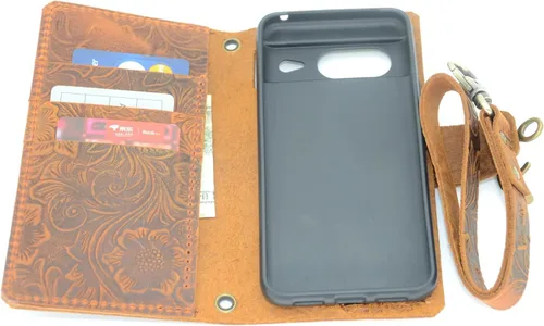 Vista 3 de Funda de piel auténtica personalizada para Google 10 9 pro xl 8 pro 7a 7 Pro / 7 Pixel 6 Pro funda para Pixel 9 funda
