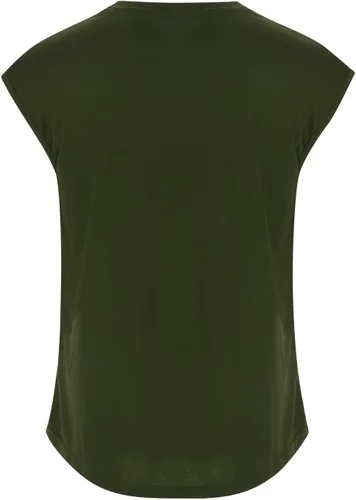 Vista 3 de Camiseta de manga casquillo para hombre, camiseta sin mangas para gimnasio, fisicoculturismo, atlética, corte muscular, ajuste holgado, verano