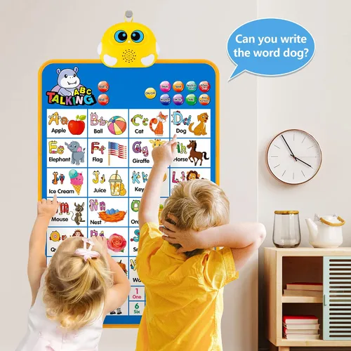 Vista 7 de Tabla electrónica de pared del alfabeto, ABC hablante, 123s, póster musical, juguetes de aprendizaje para niños pequeños de 1 a 3 años, juguete