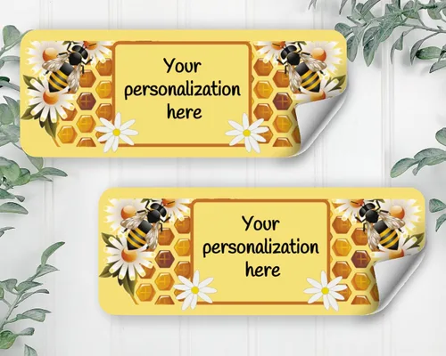 Vista 6 de Etiquetas personalizadas, pegatinas, etiquetas, abejas
