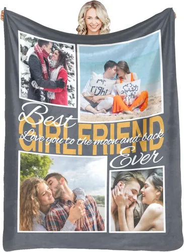 Vista 11 de Manta personalizada con fotos, mantas personalizadas con imagen para madre, padre, niños, hermana, amigos, parejas, cumpleaños, 1 foto, 30 x 40