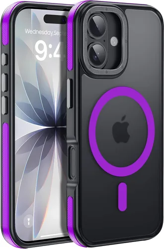 Vista 17 de Funda magnética para iPhone Air con protector de lente de cámara, protección grado militar de 10 pies, compatible con funda MagSafe Slim para iPhone