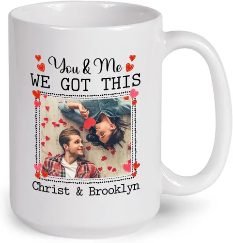 Vista 11 de A True Love Story Never Ever Taza, regalos de boda, regalos de pareja con foto personalizada para él y ella, taza de café con imagen de pareja, taza