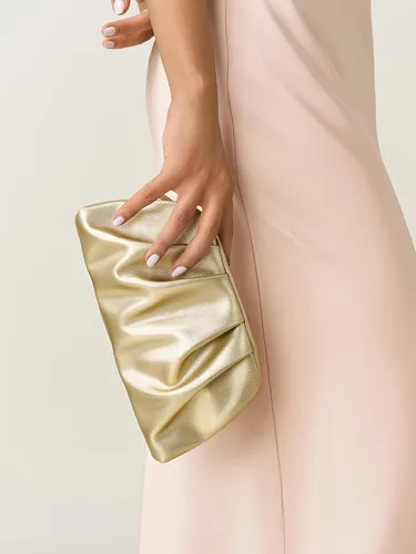 Vista 4 de SWEETV Dressy Vegan Leather Clutch Purse for Women Formal, Soft Pleated PU Evening Clutch for Weddings, Proms, Cocktail-Gemma