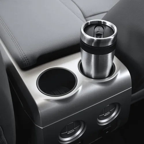 Vista 4 de Soporte para tazas de consola central para Ford F150 2009-2014 con soporte de taza de consola de flujo a través del inserto de repuesto para F150