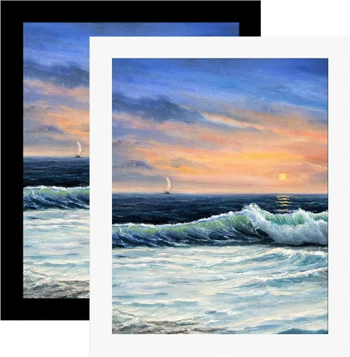 Vista 33 de LUCKYLIFE Marco de fotos de 8x10 pulgadas negro para montaje en pared o exhibición en mesa, paquete de 2