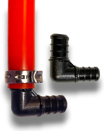 Vista 5 de PEX - Paquete de 60 camisetas, acoplamientos y codos de 1/2 pulgada, accesorios de polietileno PPSU Crimp Pex (F2159) con codos (20 unidades)