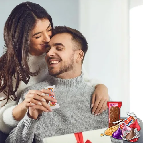 Vista 6 de Caramelos de chocolate para el día de la madre, mezcla de 5 libras, dulces para el día de la madre envueltos individualmente, mini barras