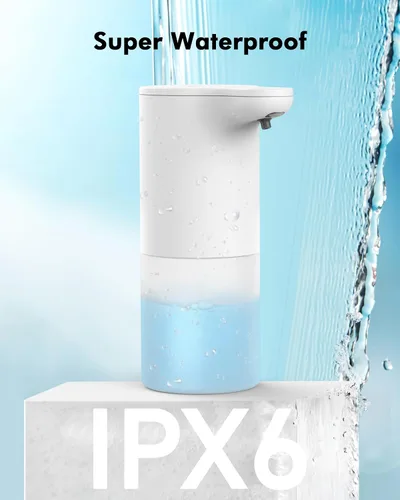 Vista 9 de Dispensador automático de jabón sin contacto, dispensador de jabón sin contacto IPX6 a prueba de fugas con sensor infrarrojo mejorado, dispensador