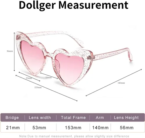 Vista 7 de Dollger Lentes de sol con forma de corazón para mujer, estilo retro, diseño de ojo de gato, UV400