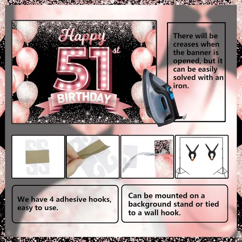 Vista 77 de Cartel de feliz cumpleaños décimo oro rosa, telón de fondo, saludos a 10 años, globos de confeti, decoración temática para niñas de 10 años