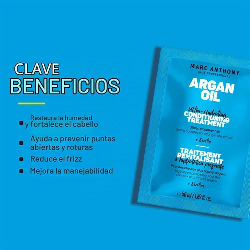 Vista 2 de Marc Anthony Paquete de bolsas de máscara de viaje de aceite de argán, paquete de 3
