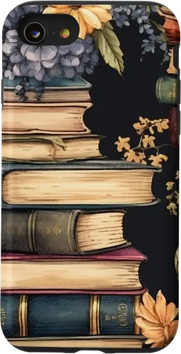 Vista 18 de Funda para iPhone 16 Vintage Floral Book Lover