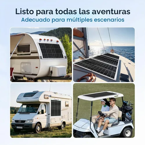 Vista 7 de ECO-WORTHY Paneles solares flexibles monocristalinos de 130 W, 12BB, 23.5% de alta eficiencia, impermeables y livianos para RV, barcos, superficies