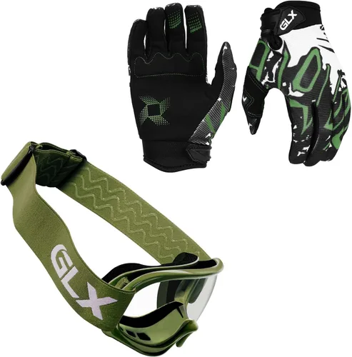 Vista 7 de GLX GX623 - Conjunto de casco para ATV/moto de tierra para jóvenes - Camuflaje, Pequeño - DOT