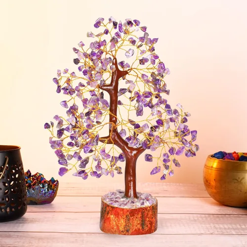 Vista 5 de JAGASY Regalos de cristal para hombres, árbol de la vida, decoración de habitación, artículos de Feng Sui, árbol de cristal para energía positiva