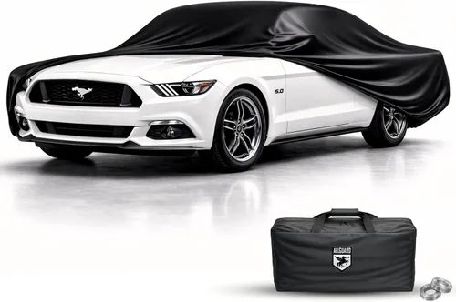 Vista 8 de Funda de coche para Ford Mustang 1ª generación (1964-1973), resistente a los arañazos, cubierta de interior de satén negro, material ultra suave