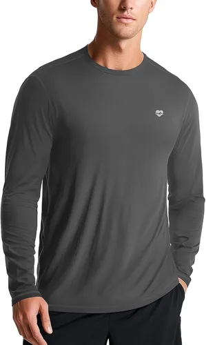 Vista 10 de Zengjo - Camiseta de manga larga de Baselayer para hombre, ligera, para correr Negro